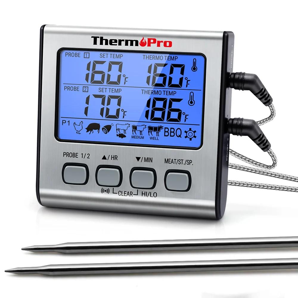 ThermoPro TP17  Ʈ  LCD ÷  κ ٺť   ֹ µ īƮ ٿ Ÿ̸ 